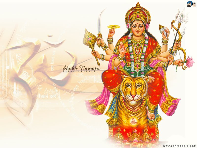 Goddess Durga on a tiger