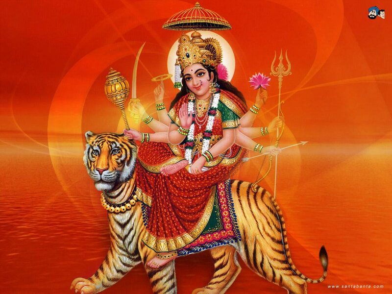 Goddess Durga on a tiger
