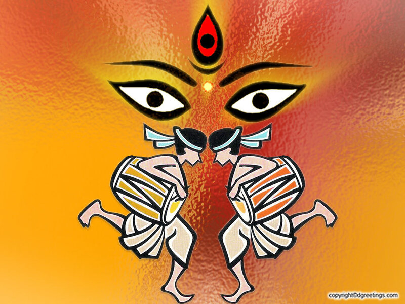 Goddess Durga with Drummers