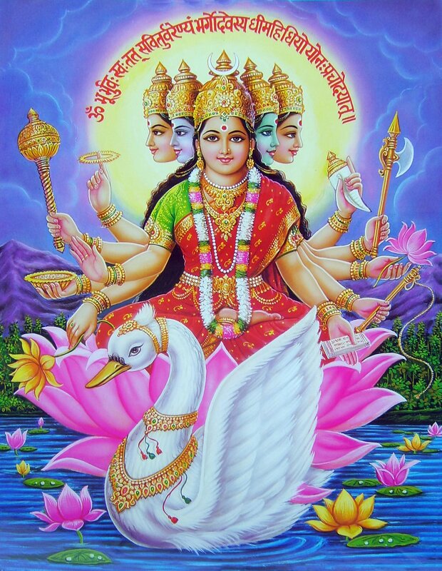 Goddess Lakshmi on a swan