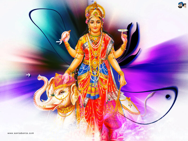 Goddess Lakshmi on elephant