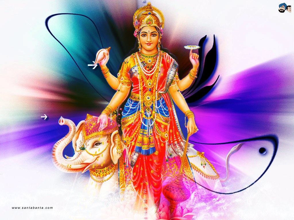 Goddess Lakshmi on elephant