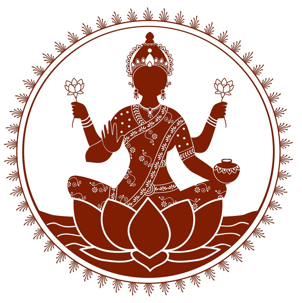 Goddess Lakshmi on lotus
