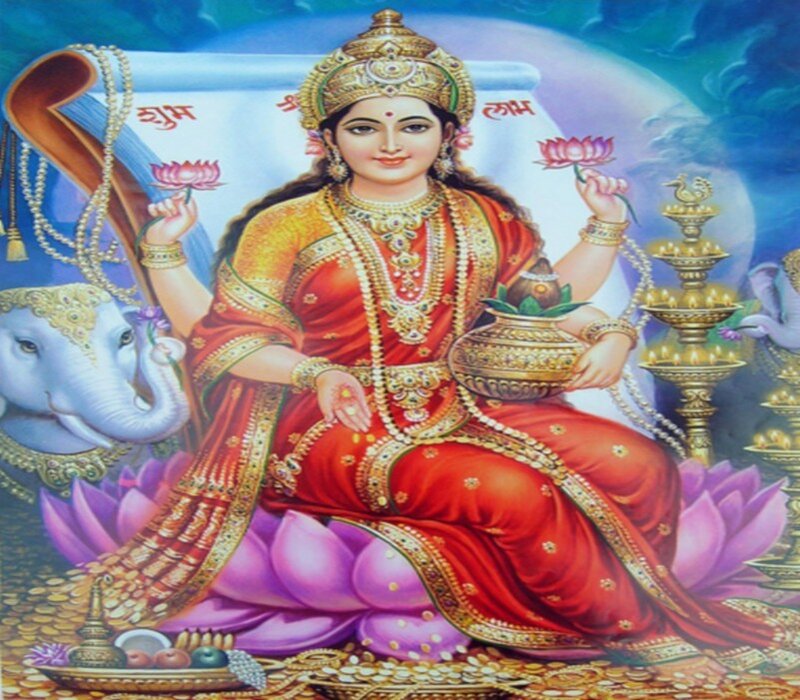 Goddess Lakshmi — Red