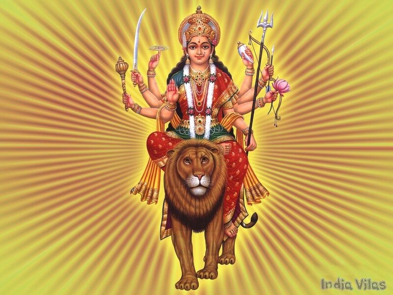 Goddess on a Lion