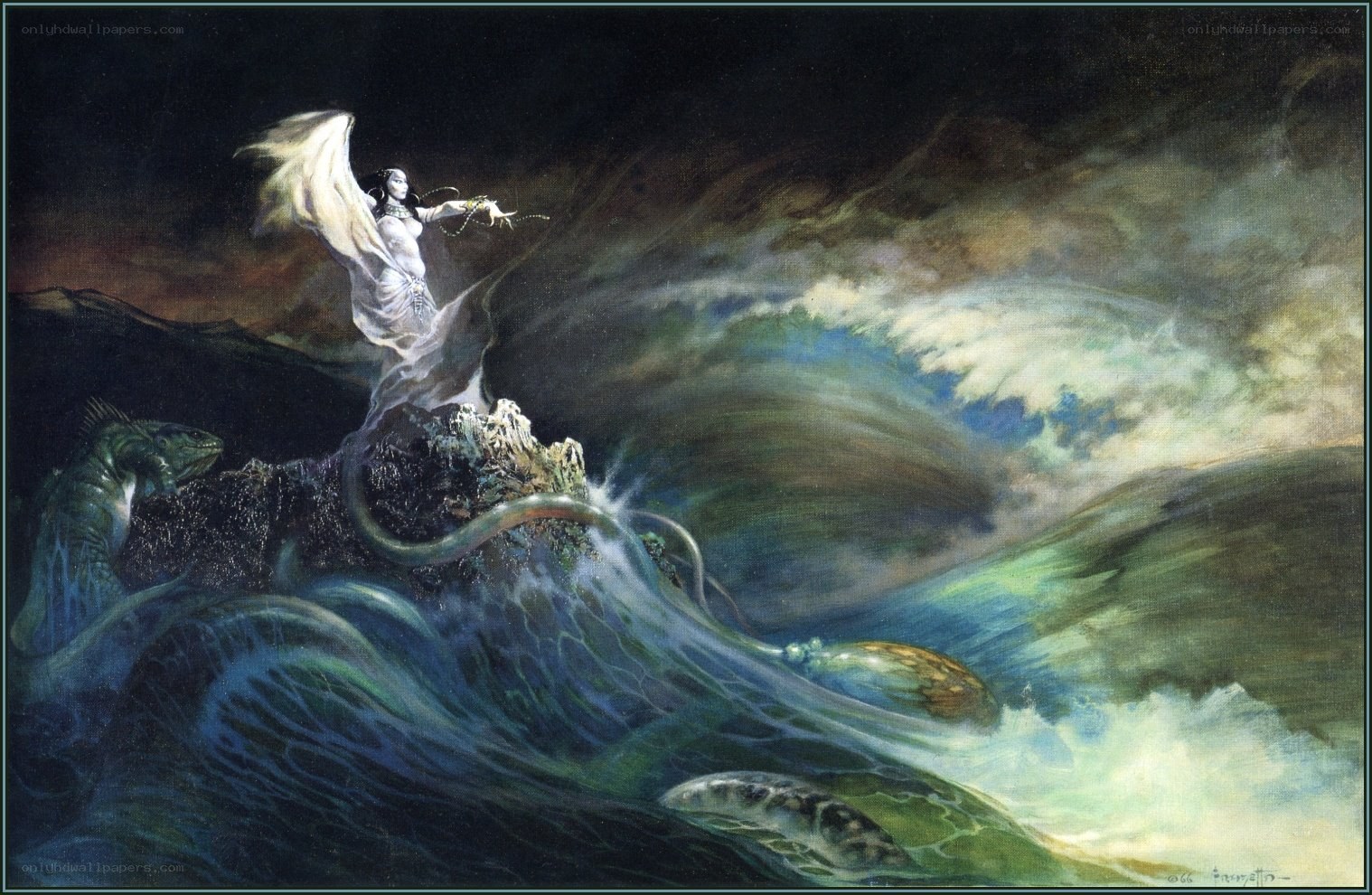 Goddess on a Stormy Sea