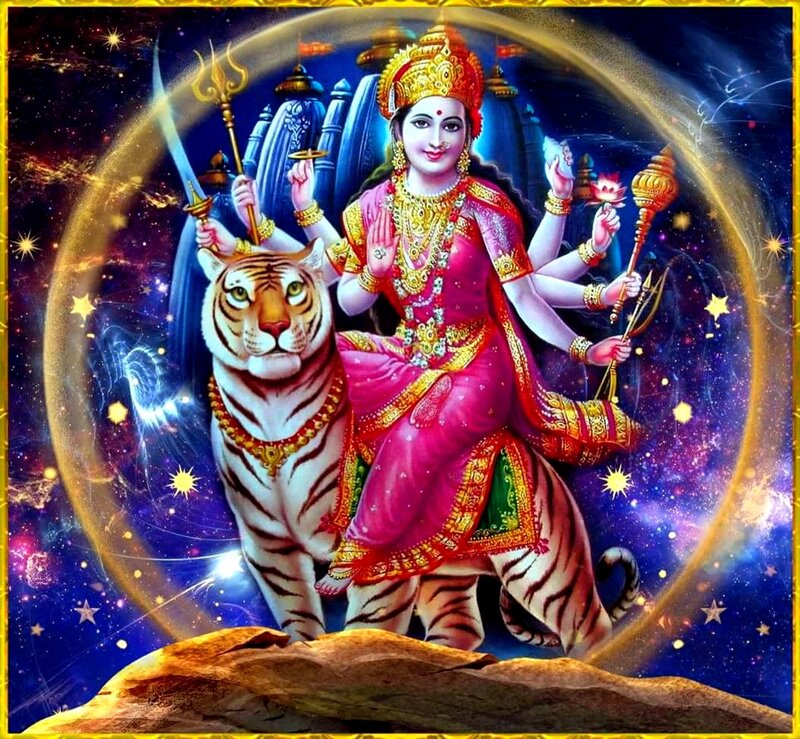 Goddess Riding a Tiger