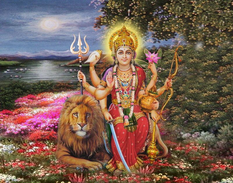 Goddess with Lion