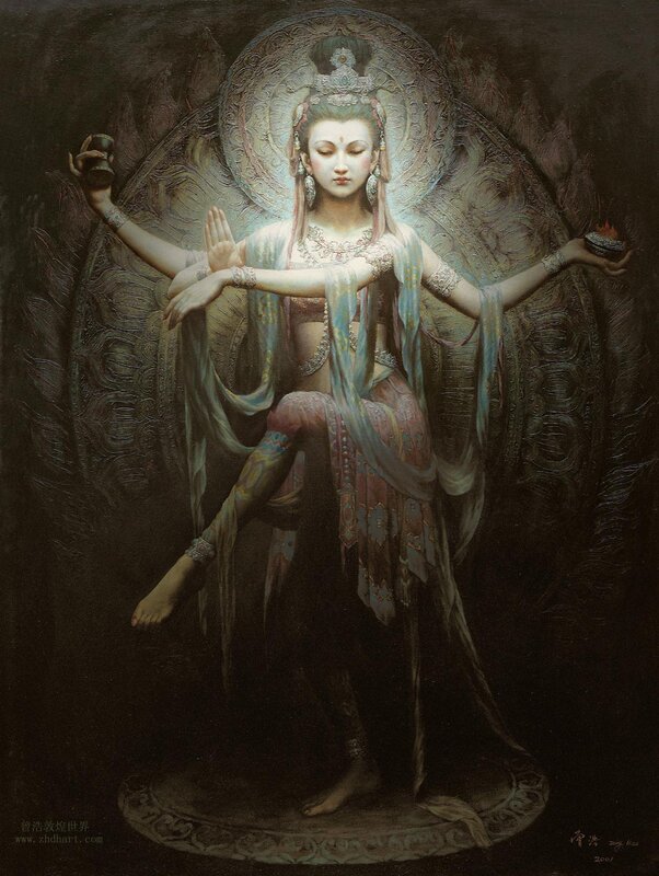 Goddess with multiple arms