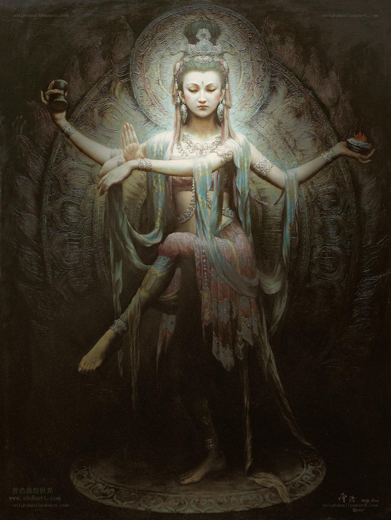 Goddess with multiple arms