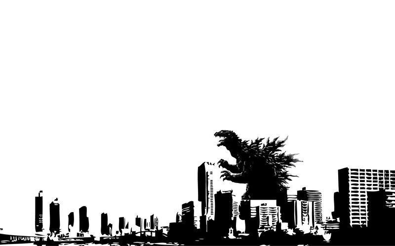 Godzilla in City — Black