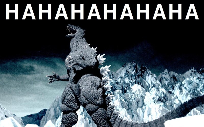 Godzilla in Snowy Mountains — Black