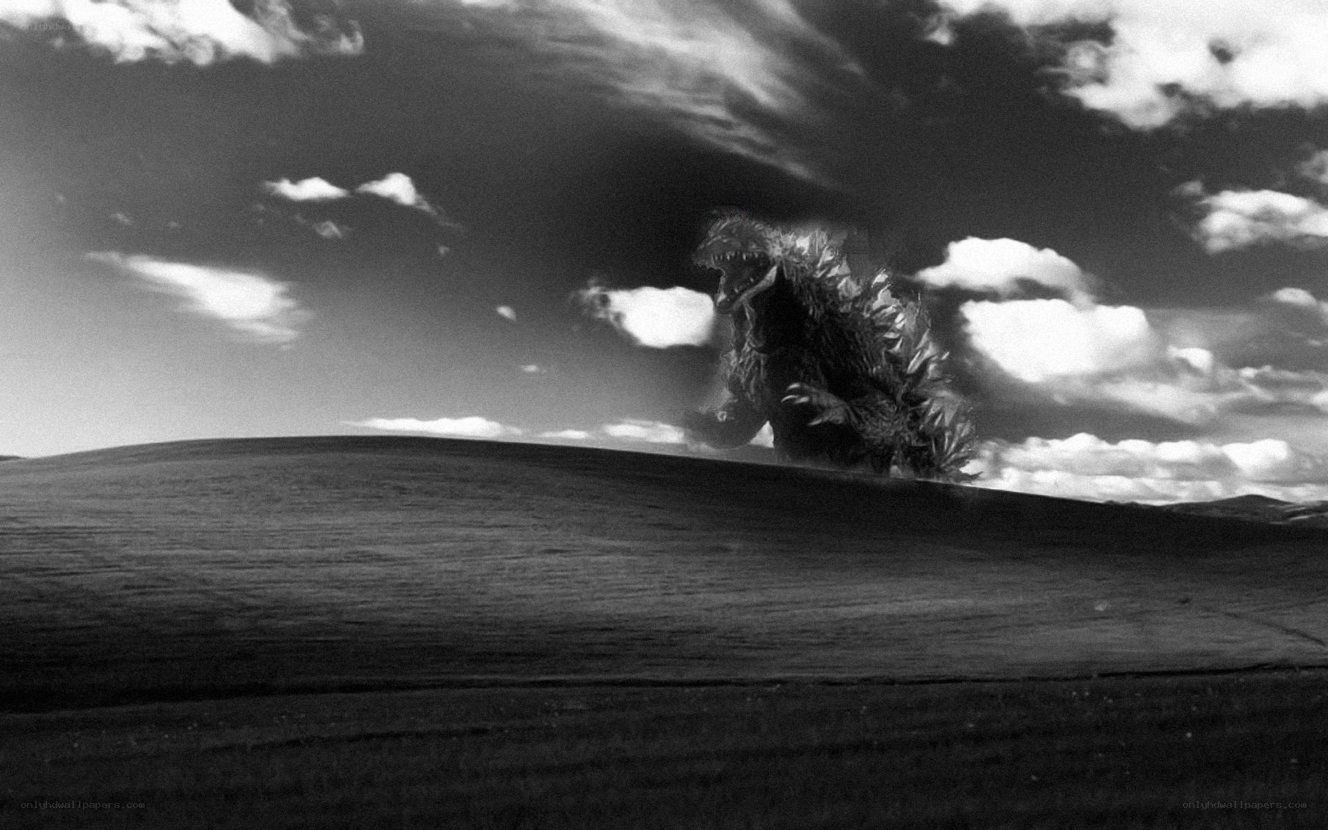 Godzilla on a hill