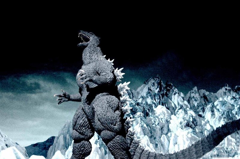 Godzilla roars in icy mountains