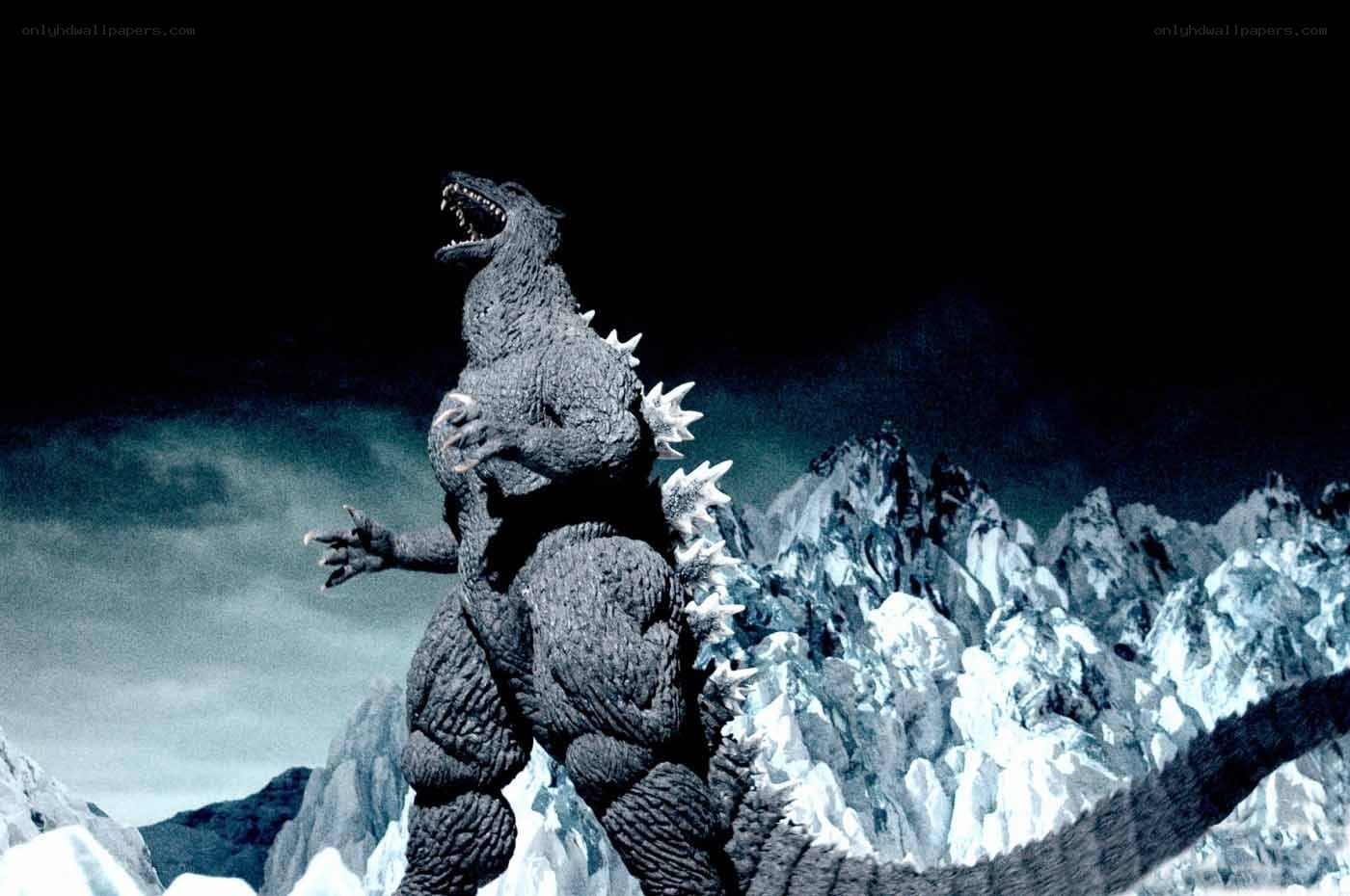 Godzilla roars in icy mountains