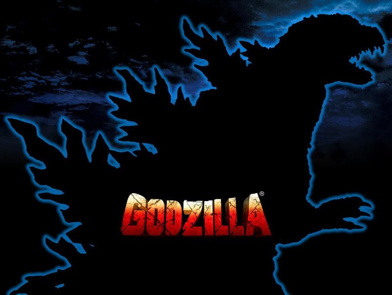 Godzilla silhouette logo