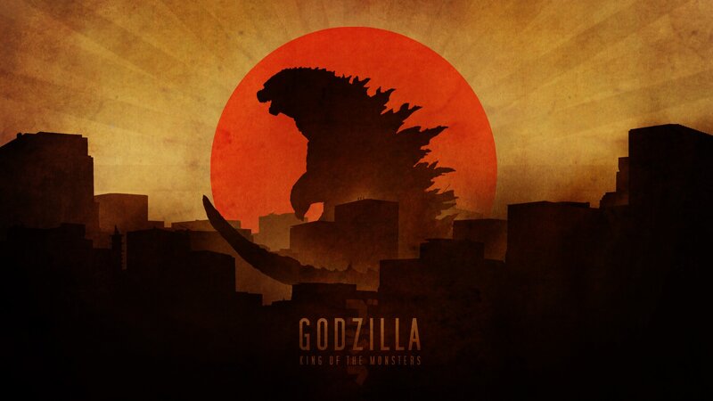 Godzilla Silhouette — Orange