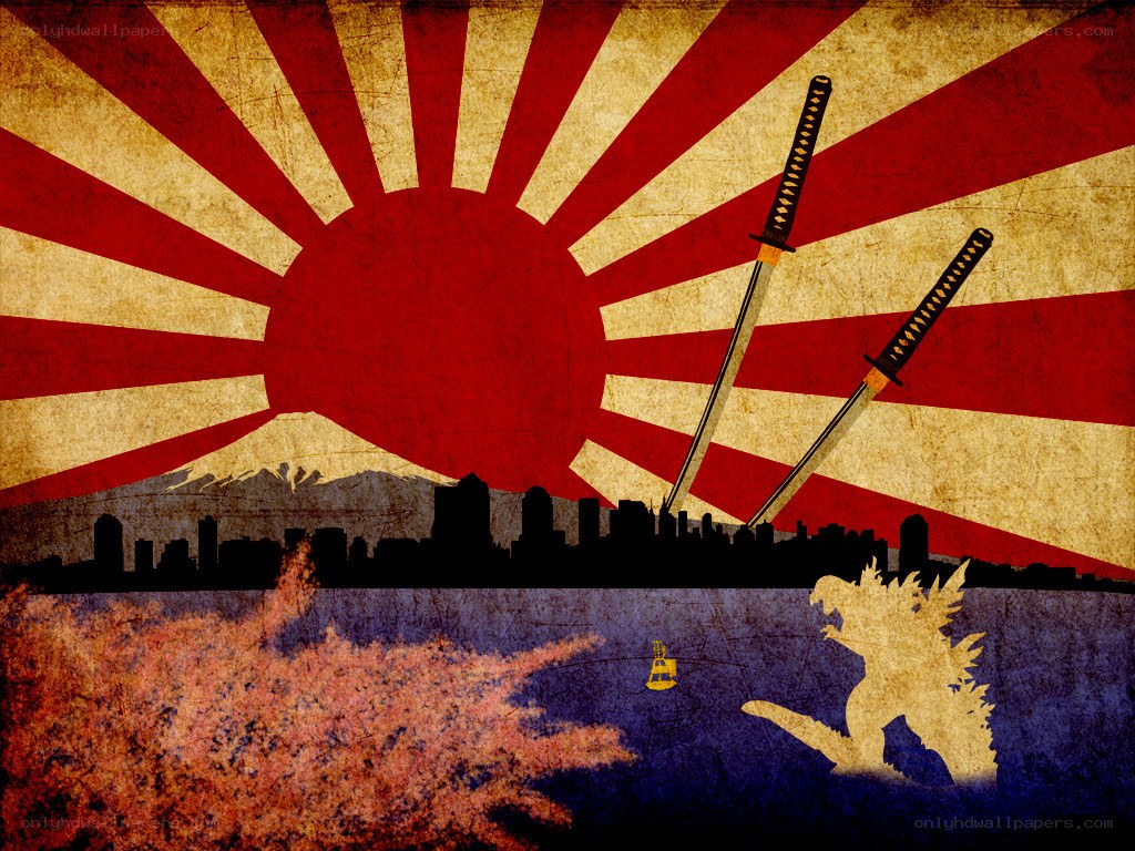 Godzilla vs Japan flag