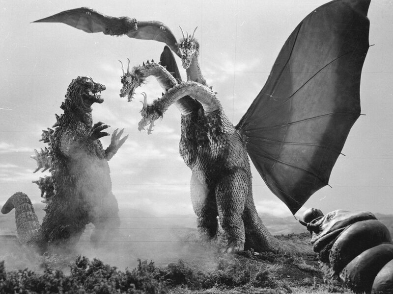 Godzilla Vs King Ghidorah — Black, Dramatic