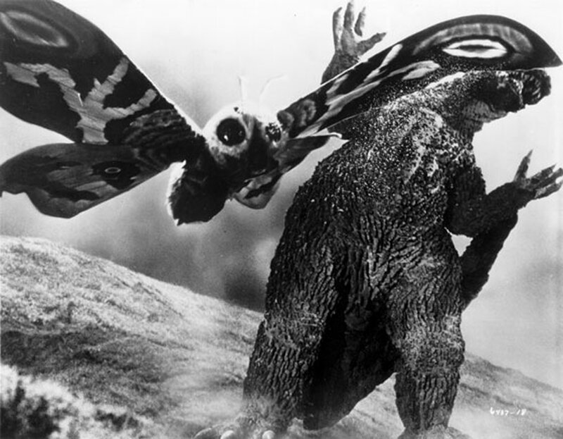 Godzilla vs Mothra battle