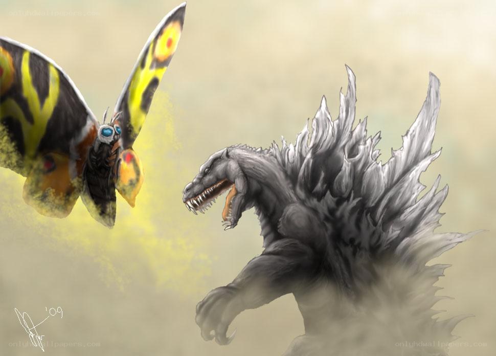 Godzilla vs Mothra battle