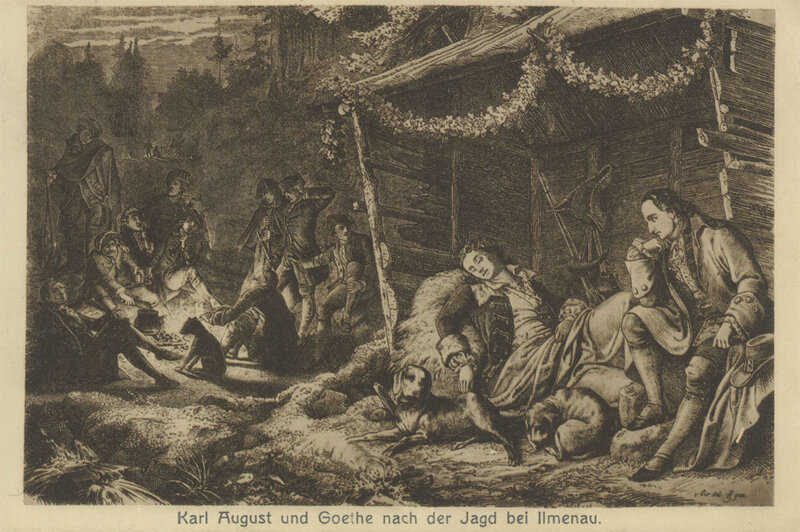 Goethe and Karl August after a hunt