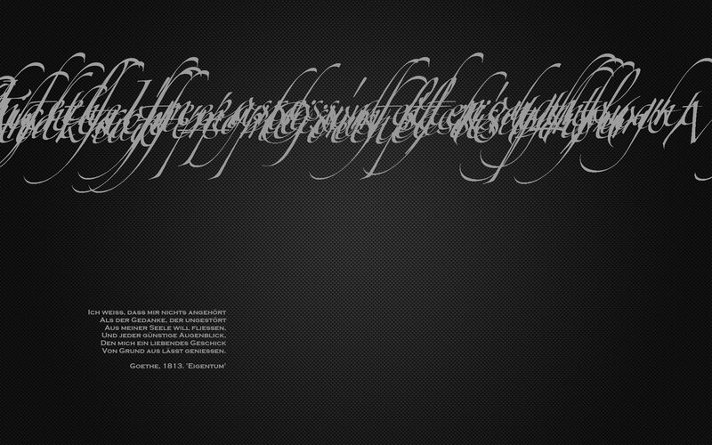 Goethe quote in calligraphy