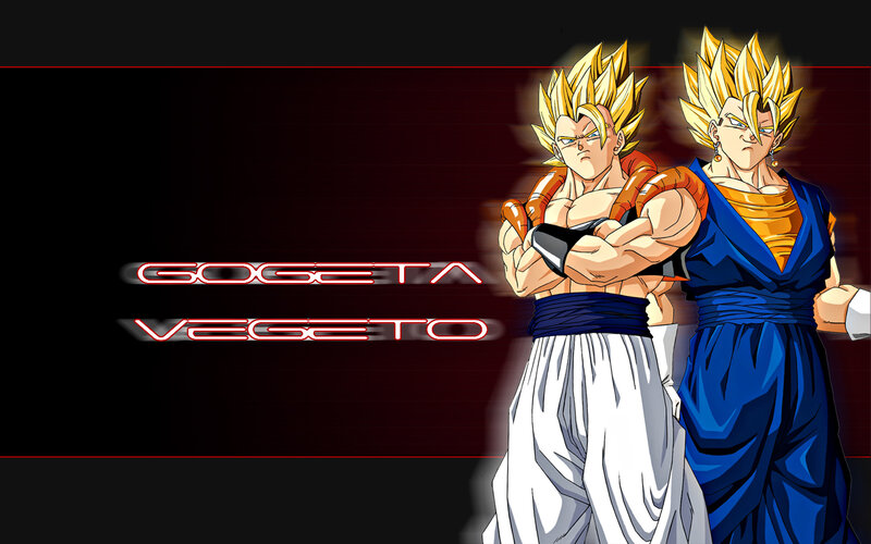 Gogeta and Vegito in Super Saiyan form
