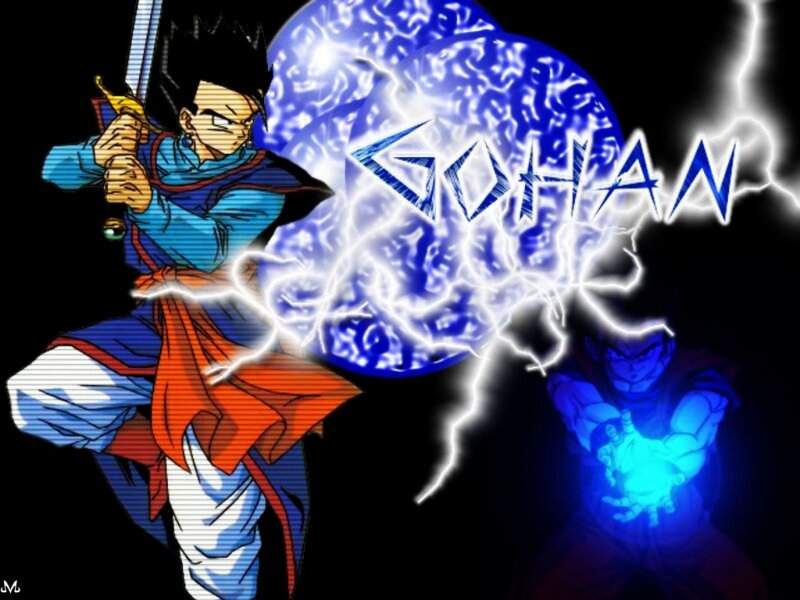 Gohan charging energy blast