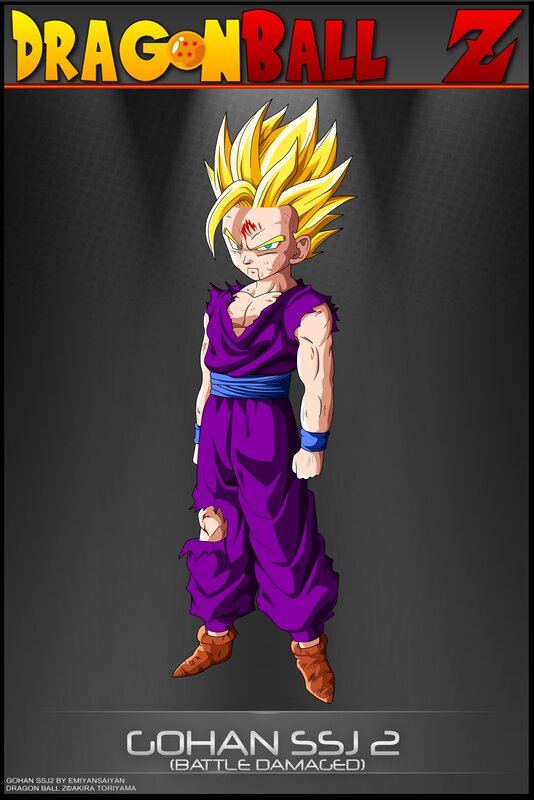 Gohan SSJ2 battle damaged