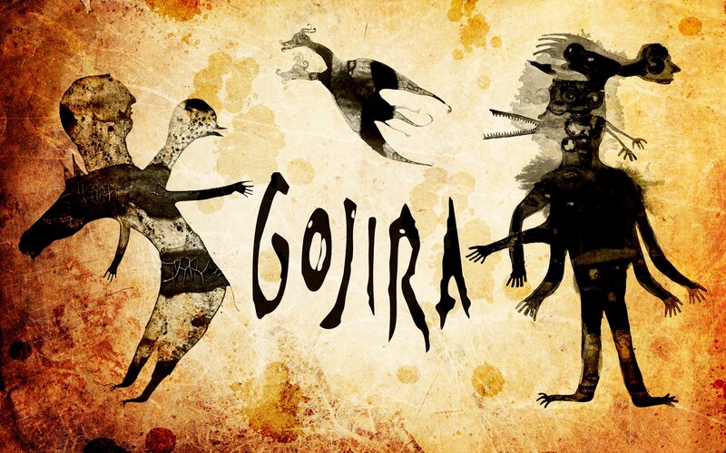 Gojira Band Logo — Brown