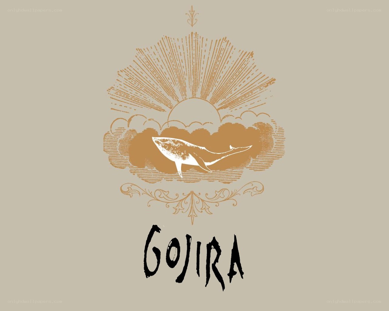 Gojira logo with whale