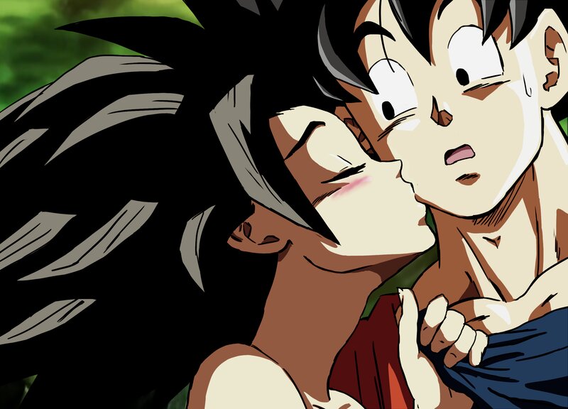 Goku and Chi-Chi Kissing