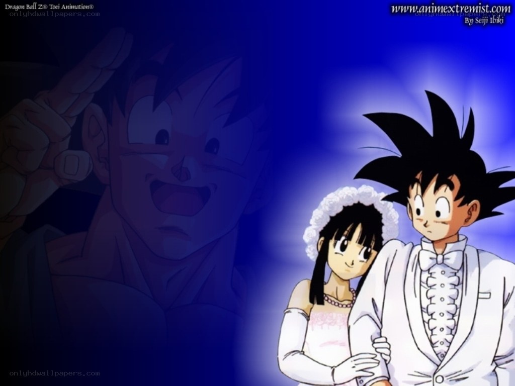 Goku and Chi-Chi wedding scene