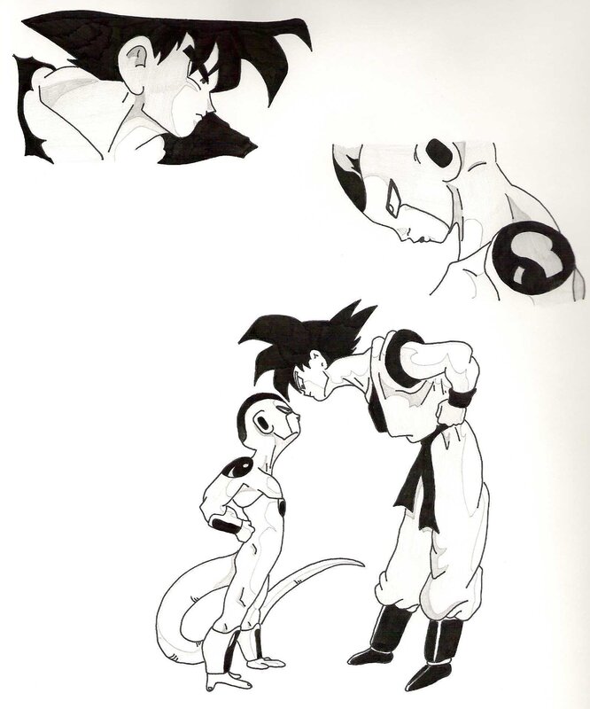 Goku and Frieza confrontation