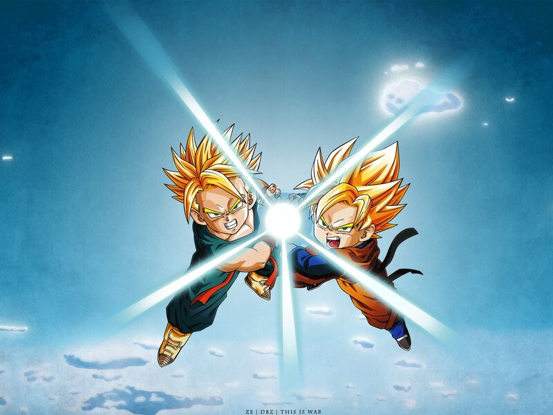 Goku and Gohan clash in battle