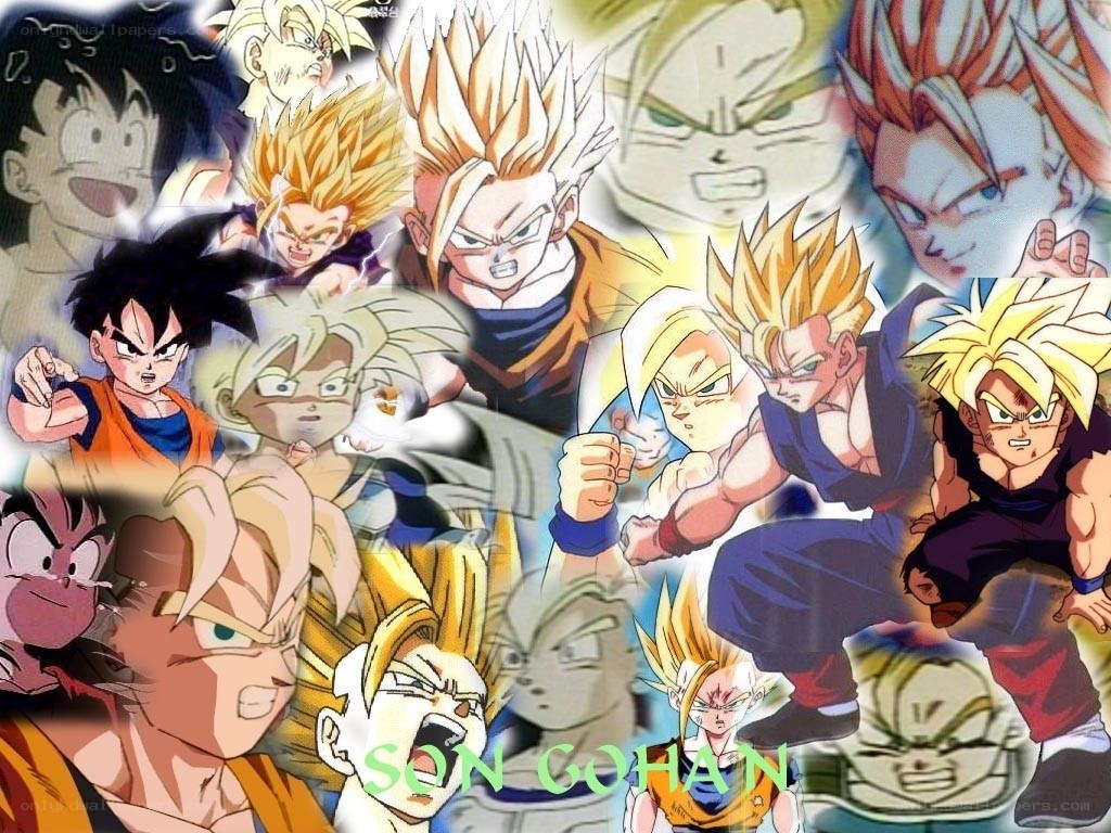 Goku and Gohan collage