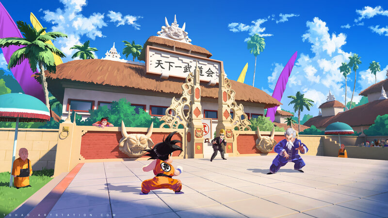 Goku and Master Roshi — Blue