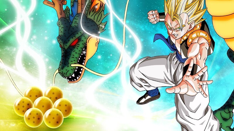 Goku and Shenron with Dragon Balls
