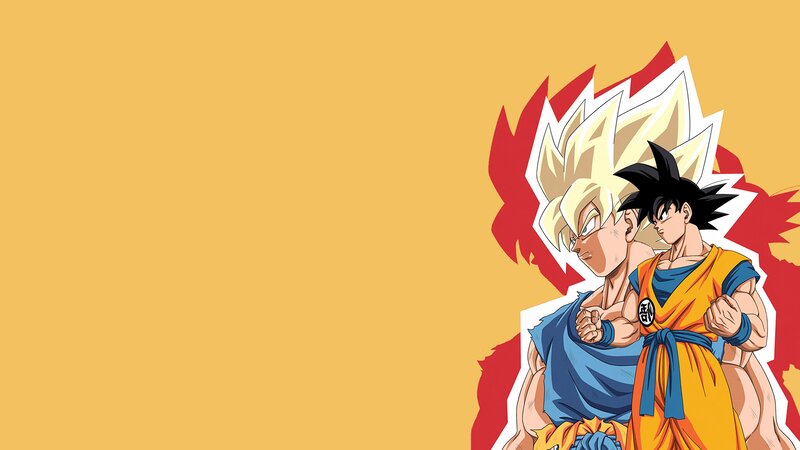 Goku and Super Saiyan Goku