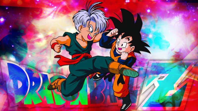 Goku and Trunks Fighting