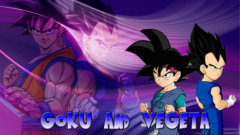 Goku and Vegeta Characters — Purple