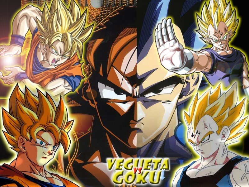 Goku and Vegeta Characters — Yellow