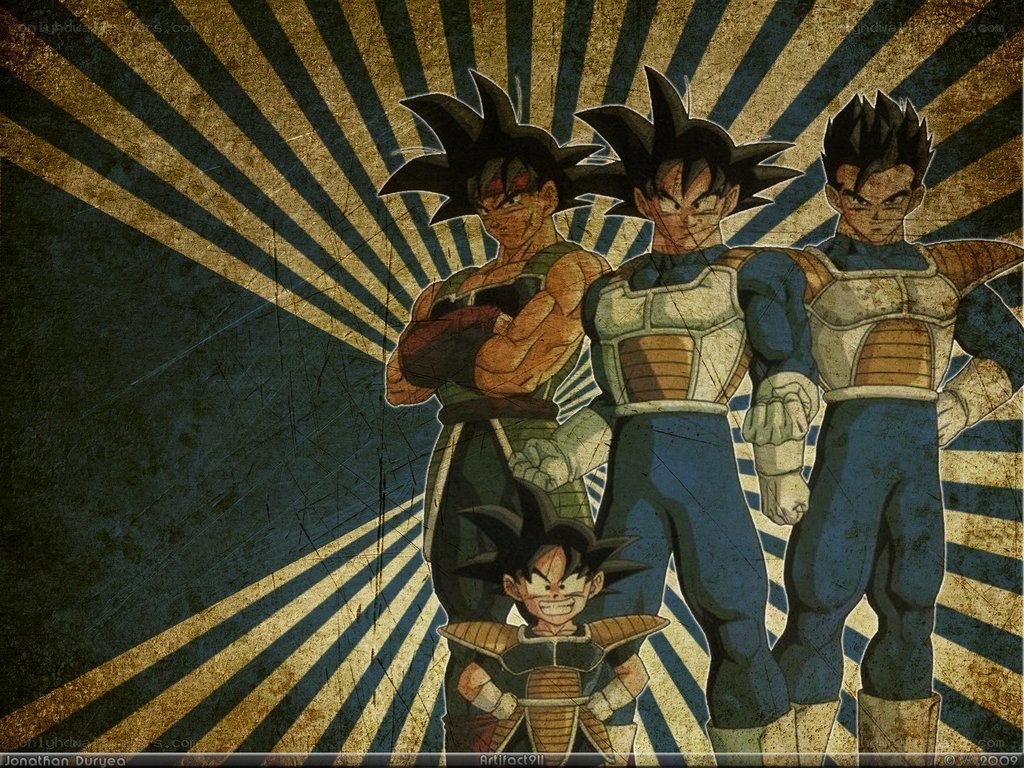 Goku and Vegeta characters