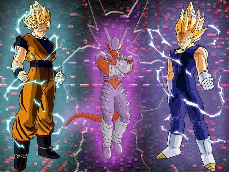 Goku and Vegeta face Frieza