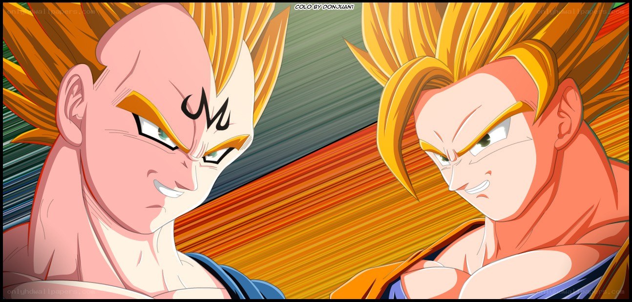 Goku and Vegeta face off