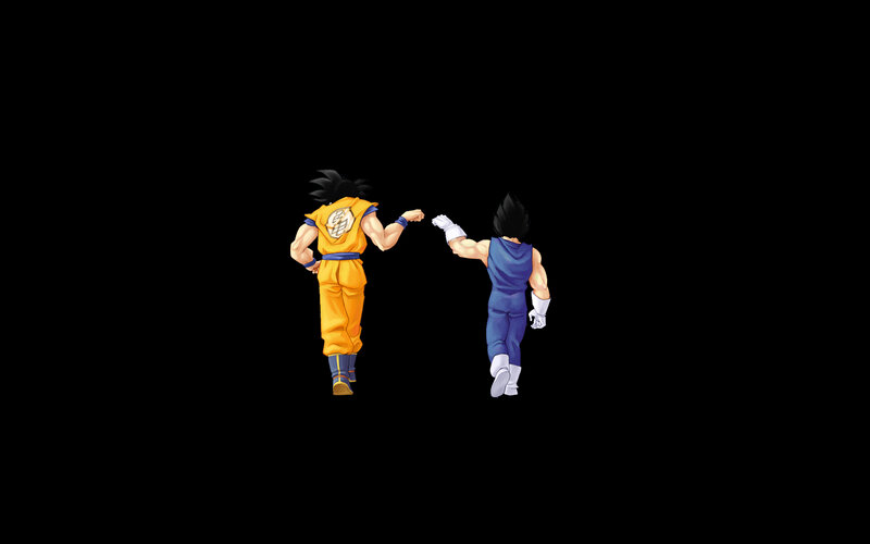 Goku and Vegeta fist bump