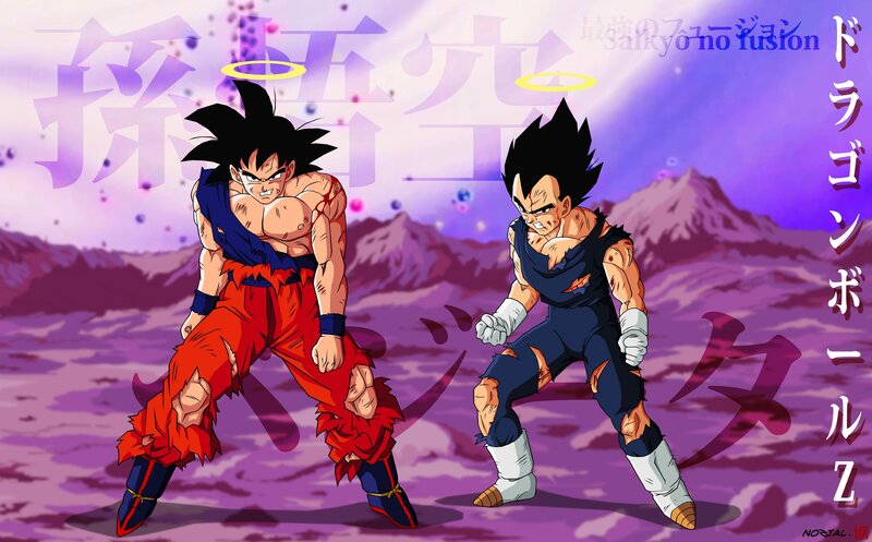 Goku and Vegeta fusion art
