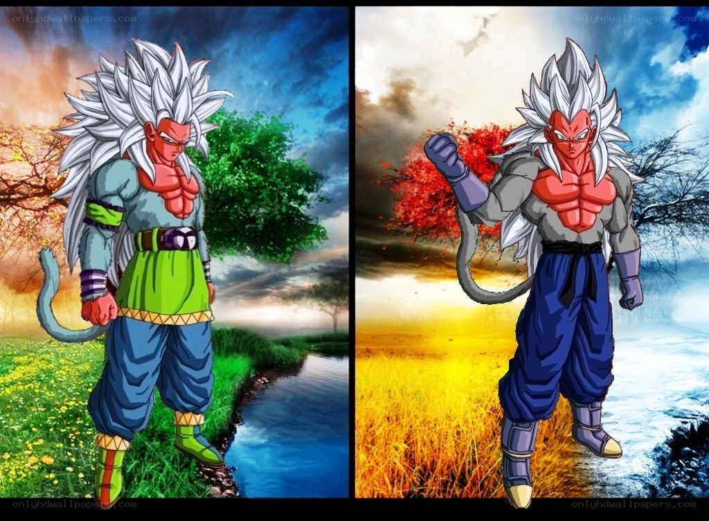 Goku and Vegeta in Super Saiyan forms