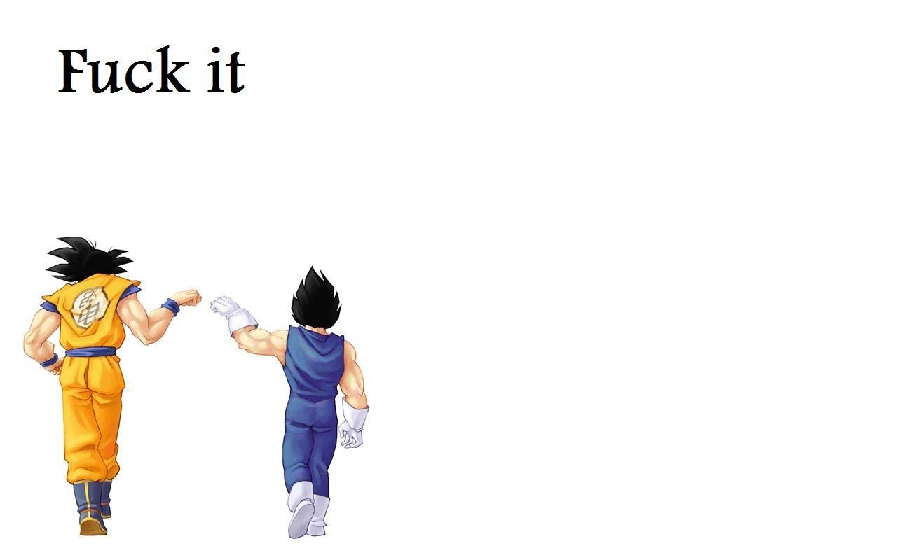 Goku and Vegeta walking away
